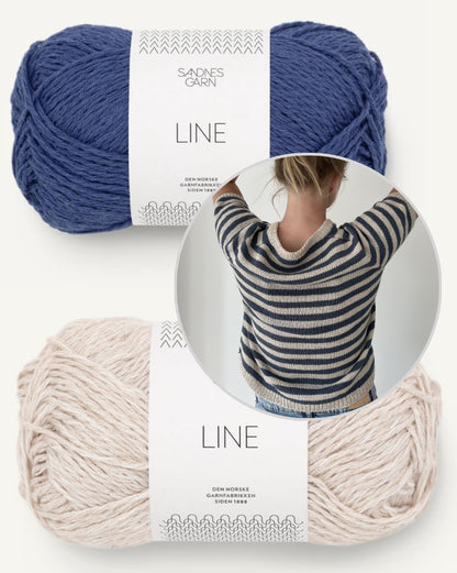 Seaside Tee | Cotton-linen shirt with line 