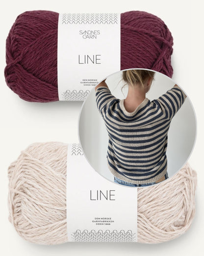 Seaside Tee | Cotton-linen shirt with line 