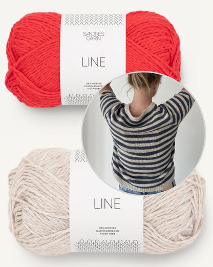 Seaside Tee | Cotton-linen shirt with line 