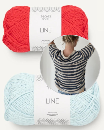 Seaside Tee | Cotton-linen shirt with line 