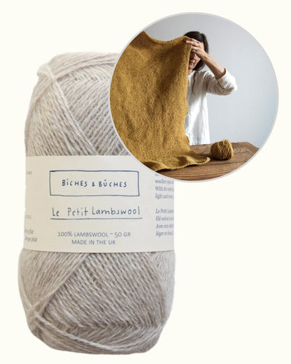 Tørklæde nr. 62 | fint fiskebensmønster i Le Petit Lambswool fra Biches & Bûches