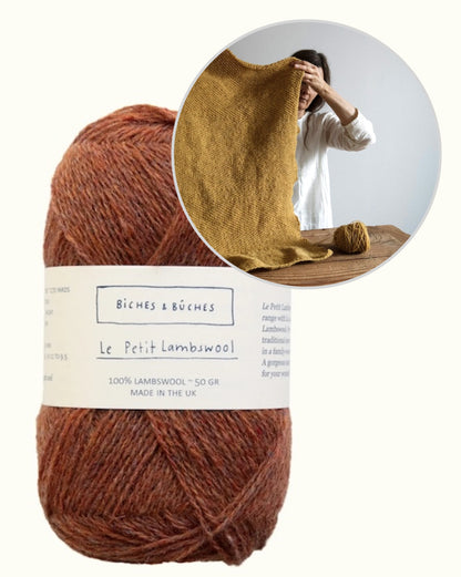 Tørklæde nr. 62 | fint fiskebensmønster i Le Petit Lambswool fra Biches & Bûches