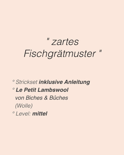 Tørklæde nr. 62 | fint fiskebensmønster i Le Petit Lambswool fra Biches & Bûches
