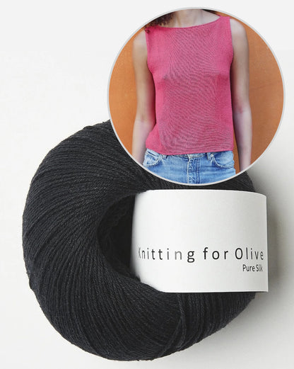 Sigrid Top | let A-formet model i ren silke fra Knitting for Olive