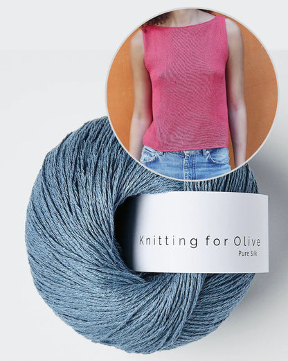 Sigrid Top | let A-formet model i ren silke fra Knitting for Olive