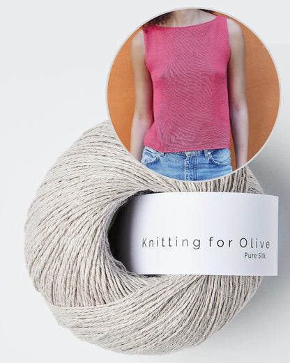 Sigrid Top | let A-formet model i ren silke fra Knitting for Olive