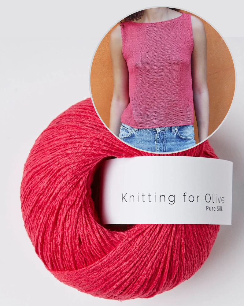Sigrid Top | let A-formet model i ren silke fra Knitting for Olive