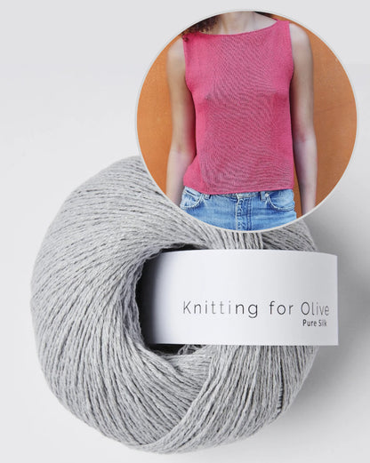 Sigrid Top | let A-formet model i ren silke fra Knitting for Olive