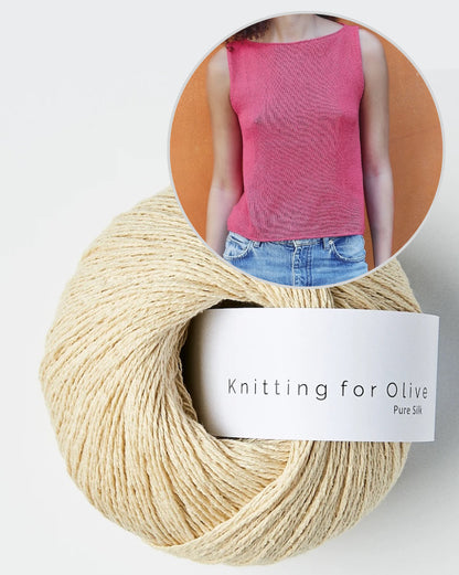 Sigrid Top | let A-formet model i ren silke fra Knitting for Olive