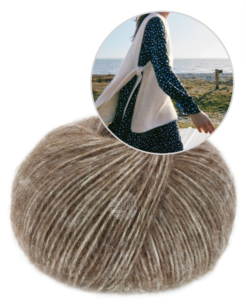 Slipover Nordic Breeze von Lana Grossa mit Natural Alpaca Pelo 8