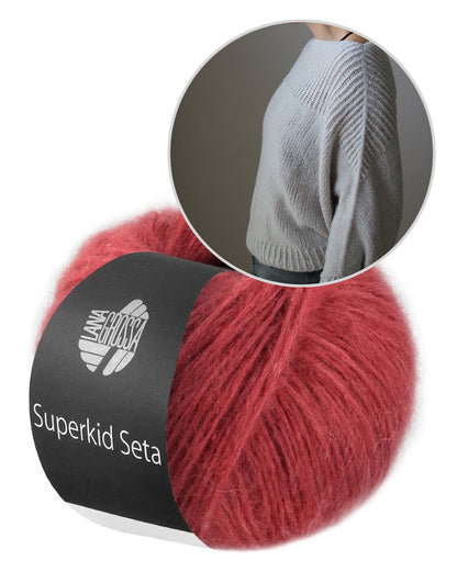 Snow Cloud Sweater | oversized sweater made from Superkid Seta by Lana Grossa
