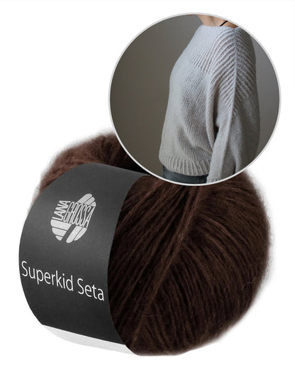 Snow Cloud Sweater | oversized sweater made from Superkid Seta by Lana Grossa