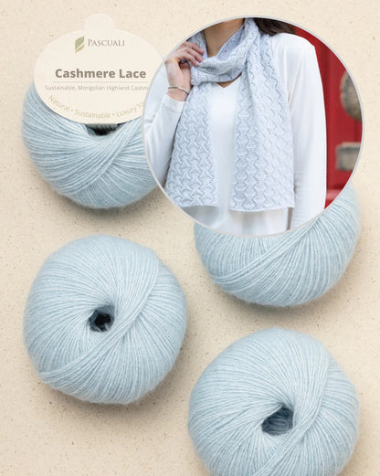 Snowscape-tørklæde | fint mønster i Cashmere Lace fra Pascuali