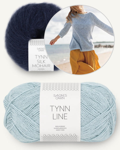 Sommerstreifen Pullover | weiche Streifen aus Tynn Line und Tynn Silk Mohair von Sandnes Garn