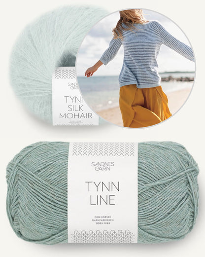Sommerstreifen Pullover | weiche Streifen aus Tynn Line und Tynn Silk Mohair von Sandnes Garn