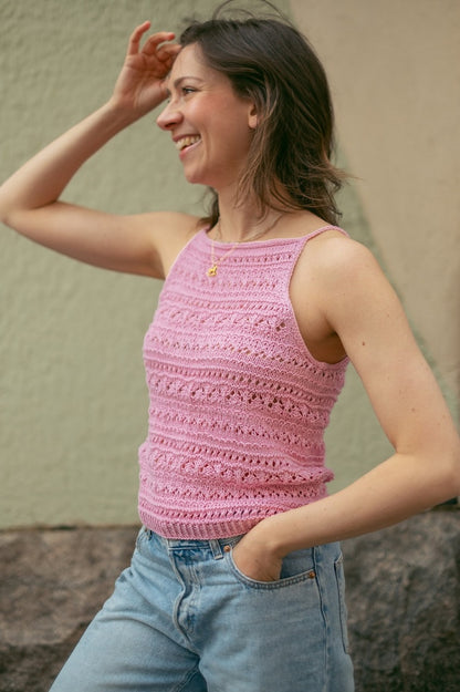 Sour Candy Top | bezaubernde Musterstreifen aus Line von Sandnes Garn