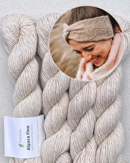 Stirnband Wiesenblume | verzaubert und kuschelweich aus Alpaca Fino von Pascuali