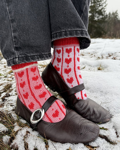 Love-ly Heart Socks | beautifully lovable made from 1 Class by Mayflower Denmark