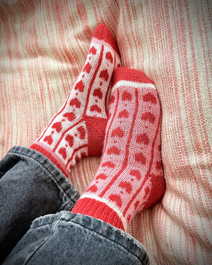 Love-ly Heart Socks | beautifully lovable made from 1 Class by Mayflower Denmark