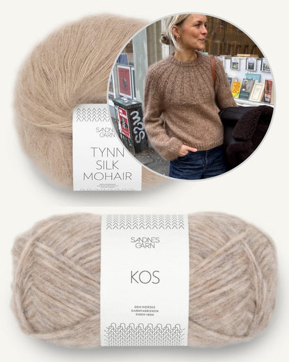 Sunday Sweater | cozy soft sweater with Kos and Tynn Silk Mohair from Sandnes Garn