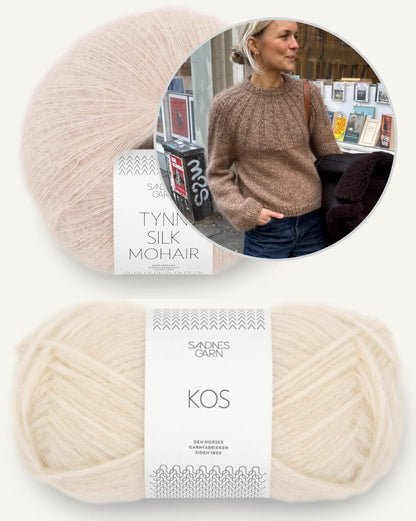 Sunday Sweater | cozy soft sweater with Kos and Tynn Silk Mohair from Sandnes Garn