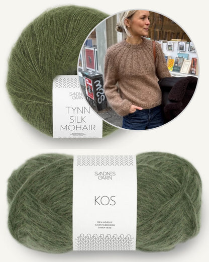 Sunday Sweater | cozy soft sweater with Kos and Tynn Silk Mohair from Sandnes Garn