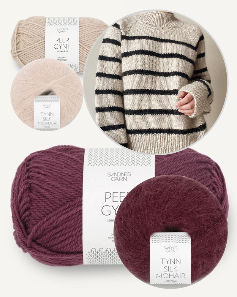 Novemberknits Sunde Winter Sweater mit Peer Gynt und Tynn Silk Mohair von Sandnes Garn 8