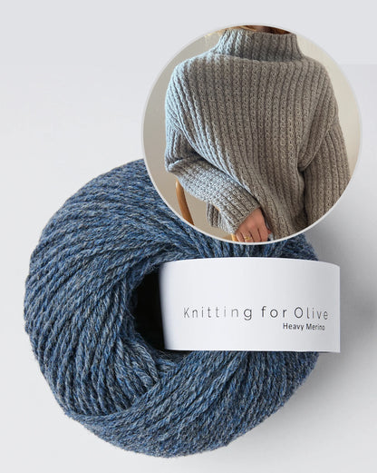 Džemperis Nr. 19 | oversize pīņu raksts no Heavy Merino dzijas, Knitting for Olive
