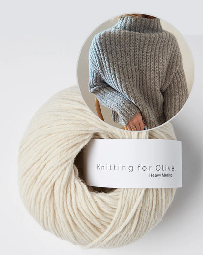 Džemperis Nr. 19 | oversize pīņu raksts no Heavy Merino dzijas, Knitting for Olive