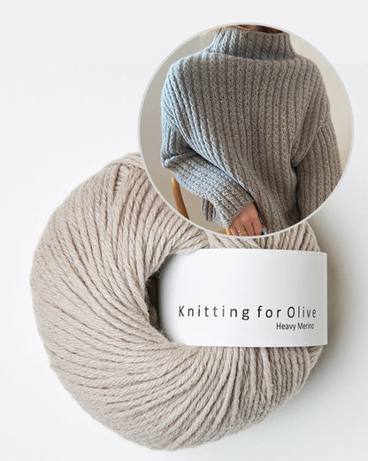 Džemperis Nr. 19 | oversize pīņu raksts no Heavy Merino dzijas, Knitting for Olive
