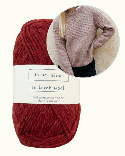 Kampsun nr 79 | vaba struktuurmuster Biches & Bûchesi Le Lambswool'ist