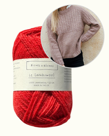 Kampsun nr 79 | vaba struktuurmuster Biches & Bûchesi Le Lambswool'ist