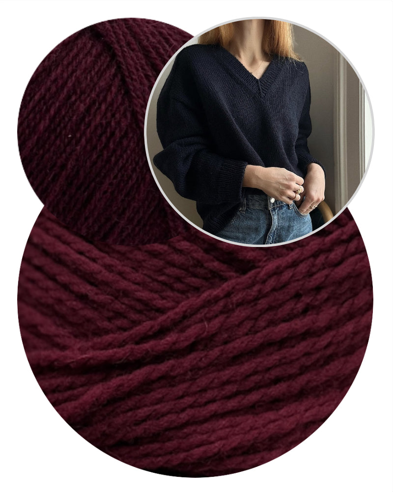 Sweater No. 30 V-Neck | super weich aus Woolia und Cashmere Lace von Gepard Garn