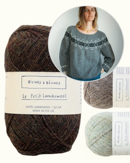 Sweater No. 74 | classic delicate pattern made from Le Petit Lambswool by Biches & Buches