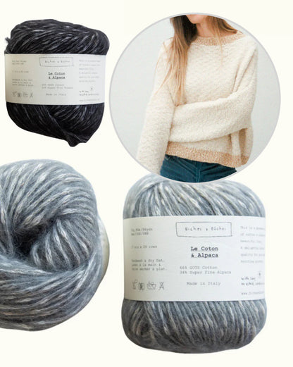 Sweater No. 77 | zauberhaftes Muster aus Le Coton & Alpaca von Biches & Bûches