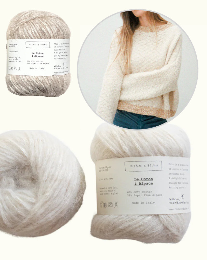 Sweater No. 77 | zauberhaftes Muster aus Le Coton & Alpaca von Biches & Bûches
