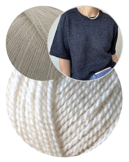 Tee No. 1 | luxuriöses Shirt mit Sattelschultern aus Wild & Soft und Cashmere Lace von Gepard Garn