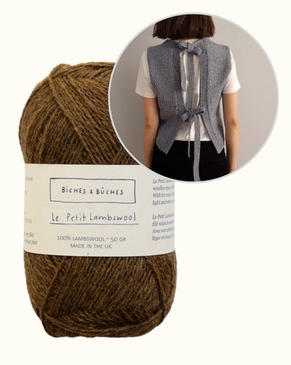 Terra Vest | schöne Schleifen aus Le Petit Lambswool von Biches & Bûches