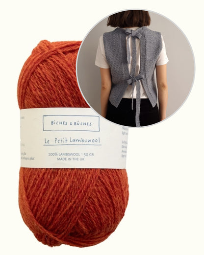 Terra Vest | schöne Schleifen aus Le Petit Lambswool von Biches & Bûches