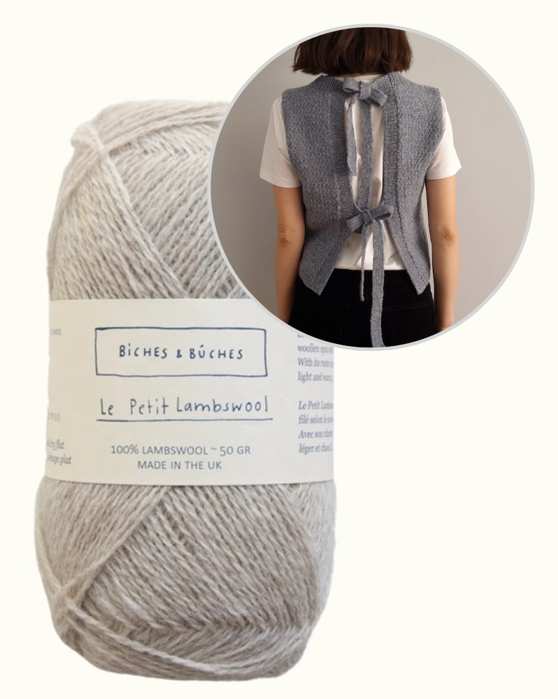 Terra Vest | schöne Schleifen aus Le Petit Lambswool von Biches & Bûches