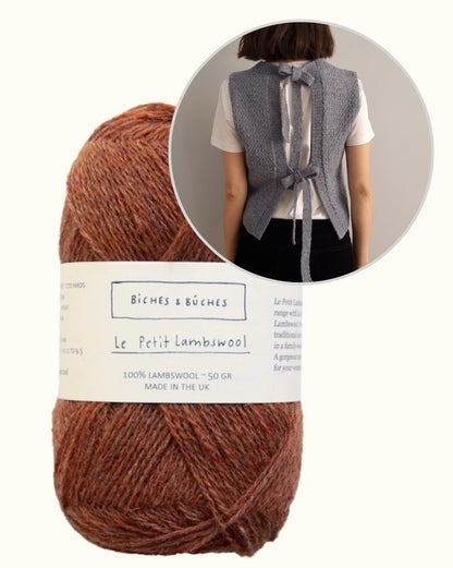 Terra Vest | schöne Schleifen aus Le Petit Lambswool von Biches & Bûches