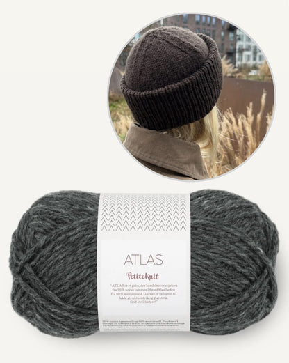 Terrazzo Hat | with wide ribbed cuff from Atlas by Sandnes Garn