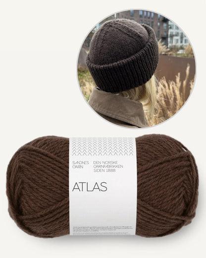 Terrazzo Hat | with wide ribbed cuff from Atlas by Sandnes Garn