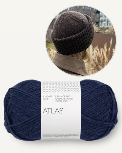 Terrazzo Hat | with wide ribbed cuff from Atlas by Sandnes Garn