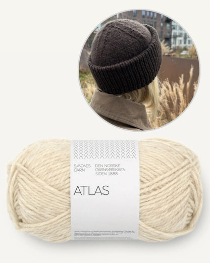 Terrazzo Hat | with wide ribbed cuff from Atlas by Sandnes Garn