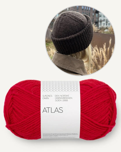 Terrazzo Hat | with wide ribbed cuff from Atlas by Sandnes Garn
