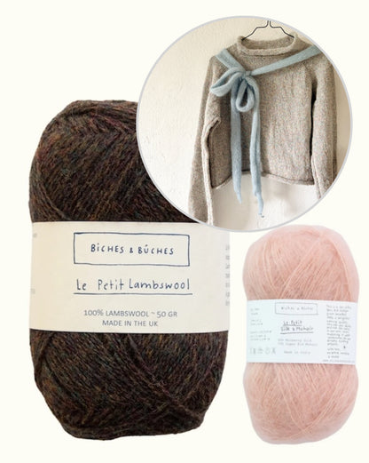 Džemperis ar banti | džemperis ar banti no Le Petit Lambswool un Le Petit Silk & Mohair dzijām, ko ražo Biches & Bûches