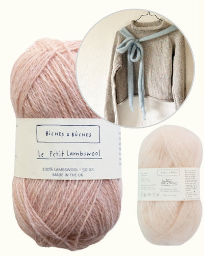 Džemperis ar banti | džemperis ar banti no Le Petit Lambswool un Le Petit Silk & Mohair dzijām, ko ražo Biches & Bûches