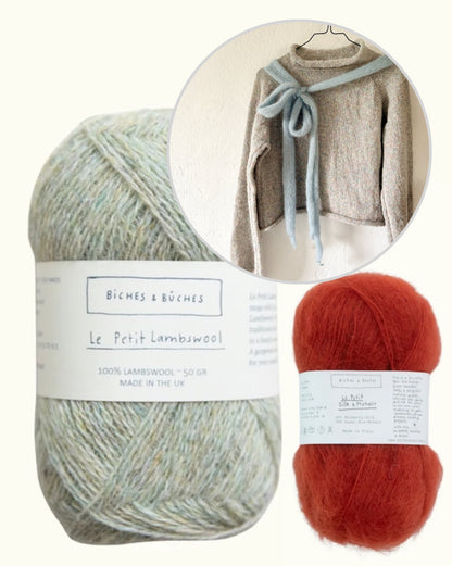 Džemperis ar banti | džemperis ar banti no Le Petit Lambswool un Le Petit Silk & Mohair dzijām, ko ražo Biches & Bûches