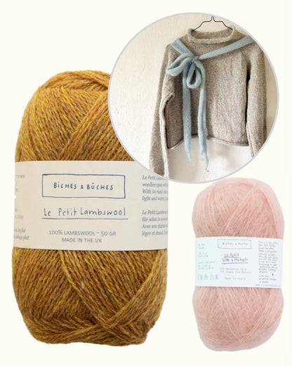 Džemperis ar banti | džemperis ar banti no Le Petit Lambswool un Le Petit Silk & Mohair dzijām, ko ražo Biches & Bûches
